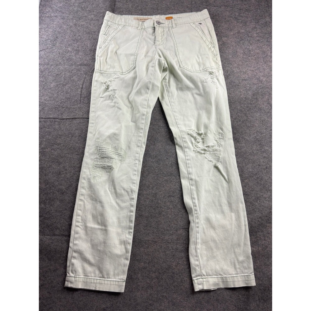 Pilcro and the Letterpress Hyphen Fit Distressed Pants Sage Green Size 29 Boho
